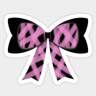 Light pink streaks bow Sticker